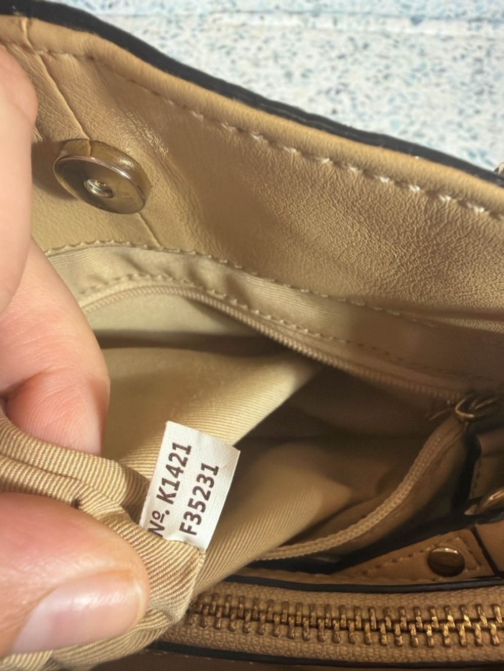 Coach F35231 Beige Croc Embossed Leather Mini Christie Satchel Crossbody - Picture 3 of 9